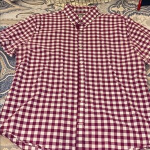 Express Purple and White Plaid Shirt